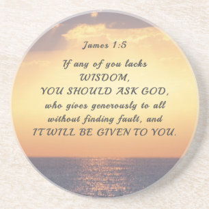 Posavasos James 1:5 Si alguno de ustedes carece de sabiduría