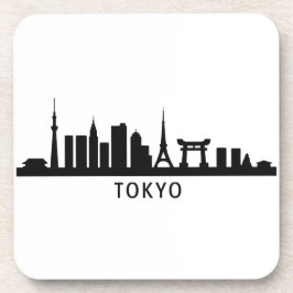 Posavasos Japan Cityscape Travel | Tokyo Skyline Silhouette
