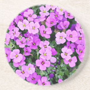 Posavasos Jardín de flores moradas