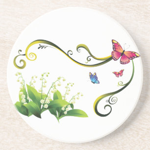 Posavasos Jardín de mariposas