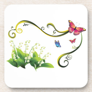 Posavasos Jardín de mariposas