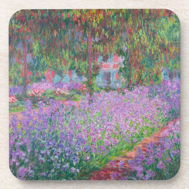 Posavasos Jardín del artista en Giverny por Claude Monet (Frente)