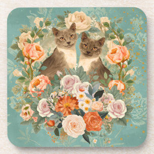Posavasos Jardín Floral Romántico Cottagecore Botánico de Ga