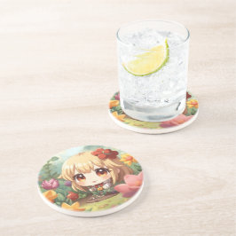 Posavasos Jardinería Chibi Adorable