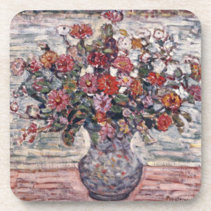 Posavasos Jarrón de flores, Zinnias por Maurice Prendergast