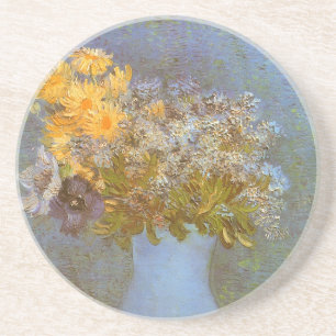 Posavasos Jarrón de Vincent van Gogh con Lilas, Margaritas,