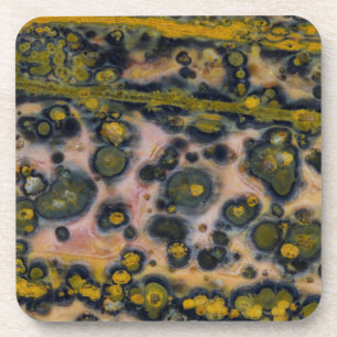 Posavasos Jasper de Océano con manchas amarillas