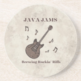 Posavasos Java Jams-Cerveza Riffs Rockeadores-Café-Guitarra-