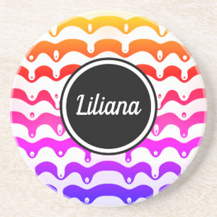 Posavasos Jazzy Tropical psicodélico Tiras de goteo