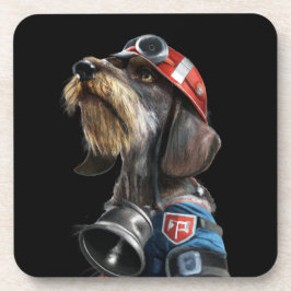 Posavasos Jefe de bomberos Wire-Hair Dachshund Perro