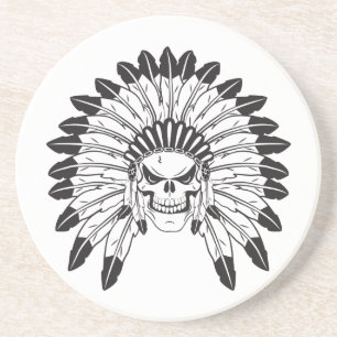 Posavasos Jefe de cráneo indio