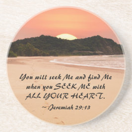 Posavasos Jeremiah 29:13 Seek Me with All Your Heart Bible