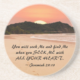 Posavasos Jeremiah 29:13 Seek Me with All Your Heart Bible