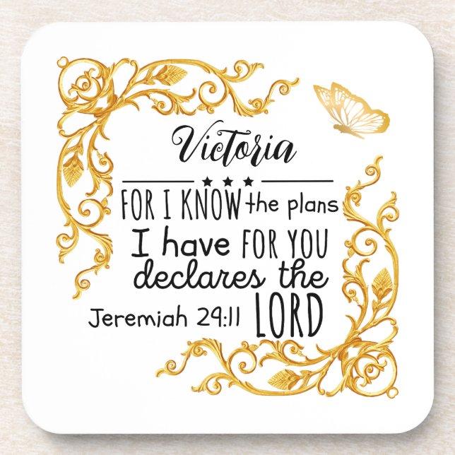 Posavasos Jeremías 29:11 Planes Que Tengo Para Usted Persona (Frente)