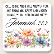 Jeremías 33:3 Llámame Flores Silvestres Escritura