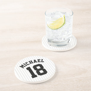 Posavasos Jersey de béisbol con nombre y número personalizad