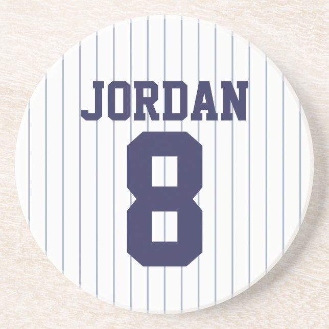 Posavasos Jersey de béisbol con nombre y número personalizad (Frente)