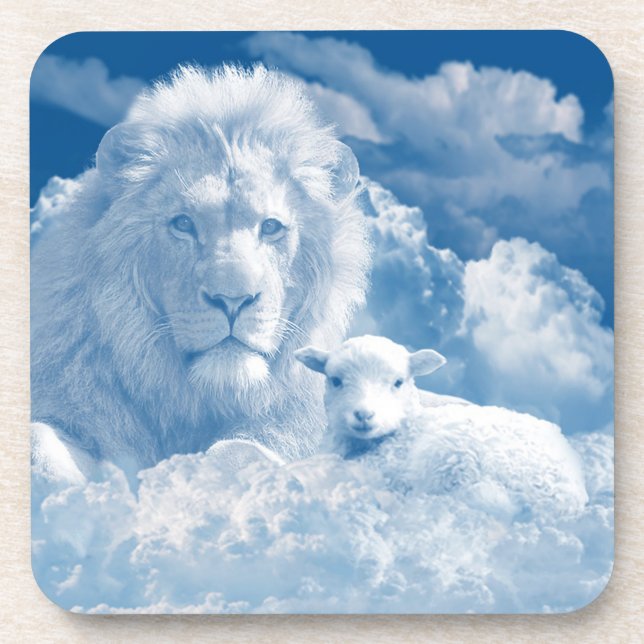 POSAVASOS JESÚS EL LAMB Y JESÚS EL LEÓN (Frente)