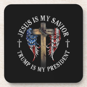 Posavasos Jesús Es Mi Salvador Trump Es Mi Presidente 2024 E