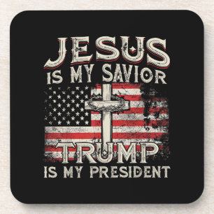 Posavasos Jesús Es Mi Salvador Trump Es Mi Presidente Estado