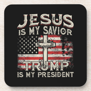 Posavasos Jesús Es Mi Salvador Trump Es Mi Presidente Estado