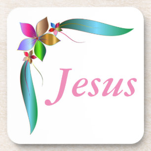 POSAVASOS JESUS FLOWER RIBBON