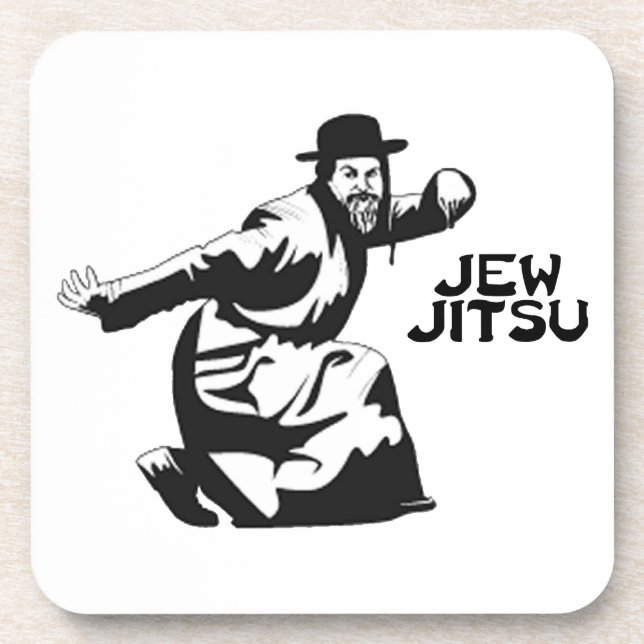 Posavasos Jew Jitsu Coasters | Judía Bar Mitzvah Regalos (Frente)