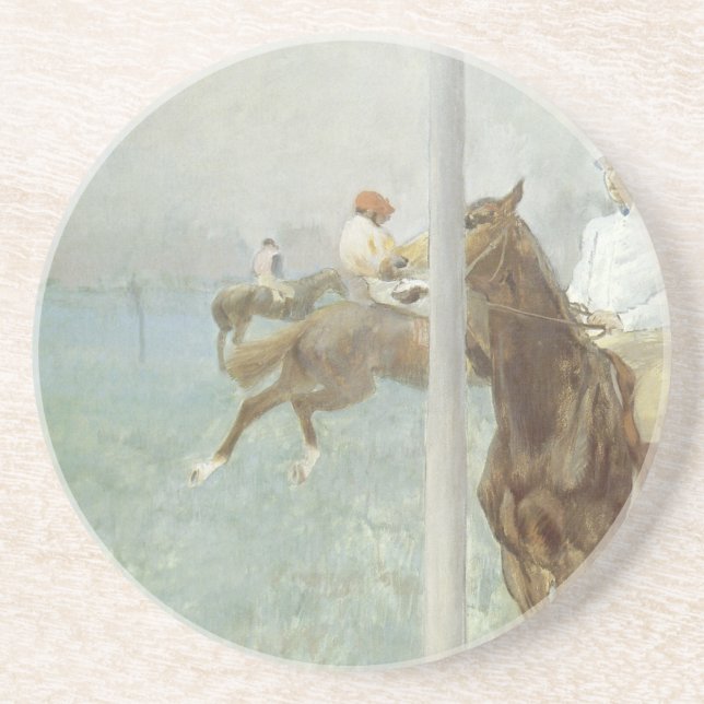 Posavasos Jinetes antes de la carrera por Edgar Degas (Frente)