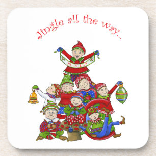 Posavasos Jingle Elves (Set two)