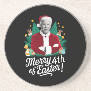 Posavasos Joe Biden Navidad Santa Feliz 4 De Pascua Xmas