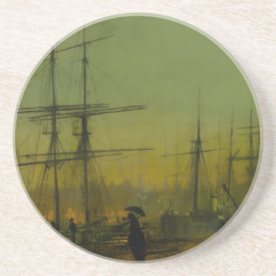 Posavasos John Atkinson Grimshaw Glasgow Docks
