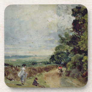 Posavasos John Constable el una carretera nacional con los