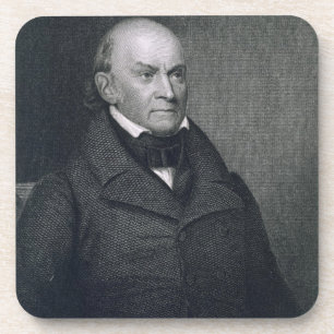 Posavasos John Quincy Adams, grabado por John Wesley Paradis