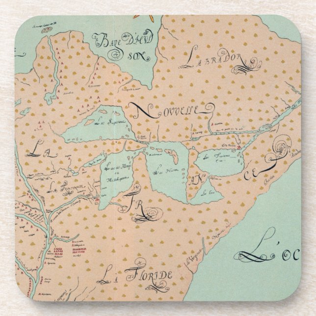 POSAVASOS JOLLIET: NORTEAMÉRICA 1674 (Frente)