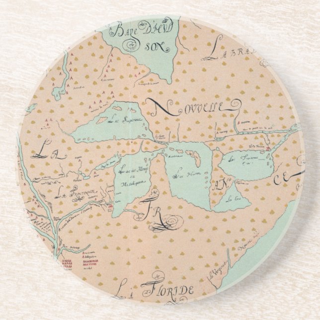 POSAVASOS JOLLIET: NORTEAMÉRICA 1674 (Frente)