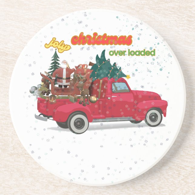 Posavasos Jolly Christmas Overloaded Truck (Frente)