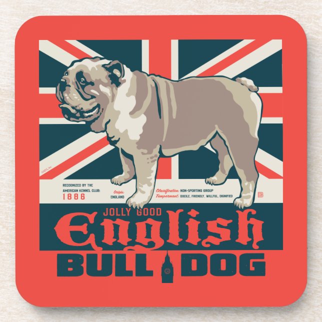 Posavasos Jolly Good English Bulldog (Frente)