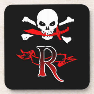 Posavasos Jolly Roger R Monograma Inicial