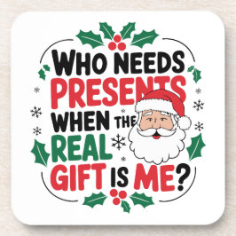 Posavasos Jolly Santa Claus trae alegría festiva a todos