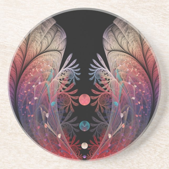 Posavasos Jonglage Resumen arte fractal moderno de fantasía (Frente)