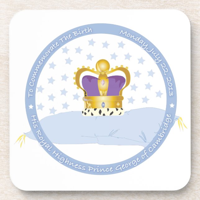 Posavasos Jorge de Cambridge Pillow y Corona (Frente)
