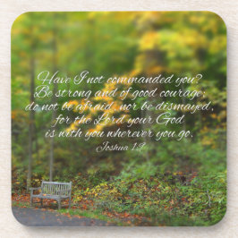 Posavasos Joshua 1:9 Biblia versus Escritura Cristiana