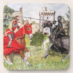 Posavasos Joust medieval frente al castillo