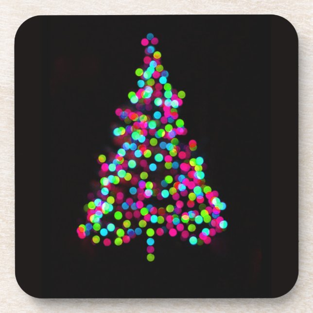 Posavasos Joyas de árbol de Navidad (Frente)