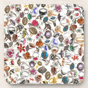 Posavasos joyería de anillos