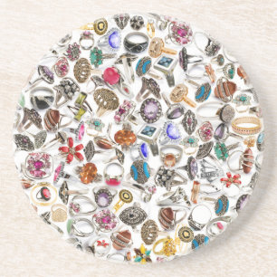 Posavasos joyería de anillos