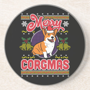 Posavasos Joyeux Corgmas Navidades feos Corgi Dog Lover