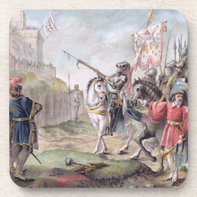 Posavasos Juana de Arco (1412-31) pide el inglés para irse (Frente)