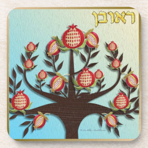 Posavasos Judaica 12 Tribus Israel Reuben