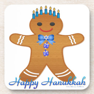Posavasos Judaica Hanukkah Gingerbread Man Menorah